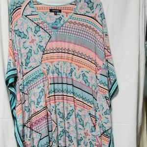 Ellen Tracy Casual "Cottony Soft" Caftan/Dress 1X